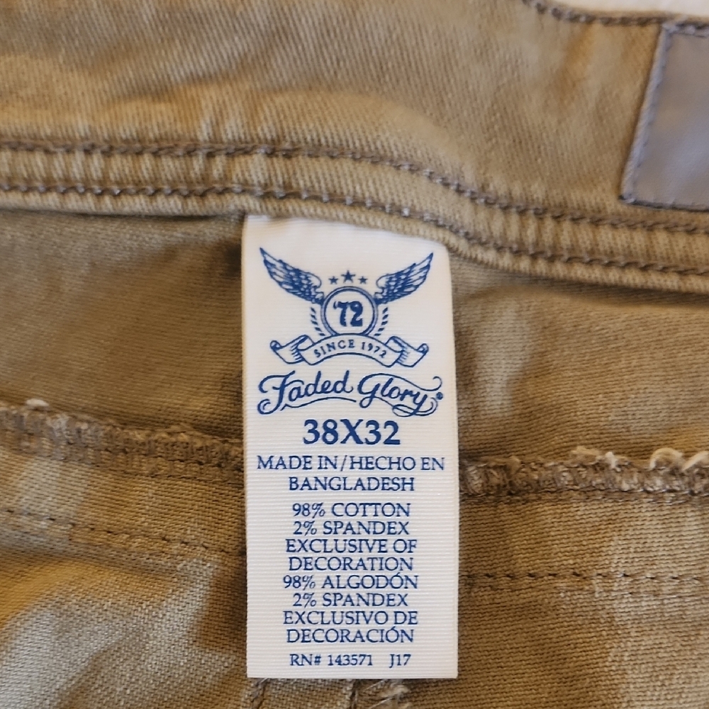 Faded Glory Tan Pants 38x32